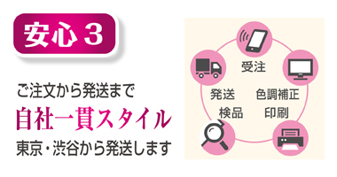 ご注文から発送まで自社一貫スタイル